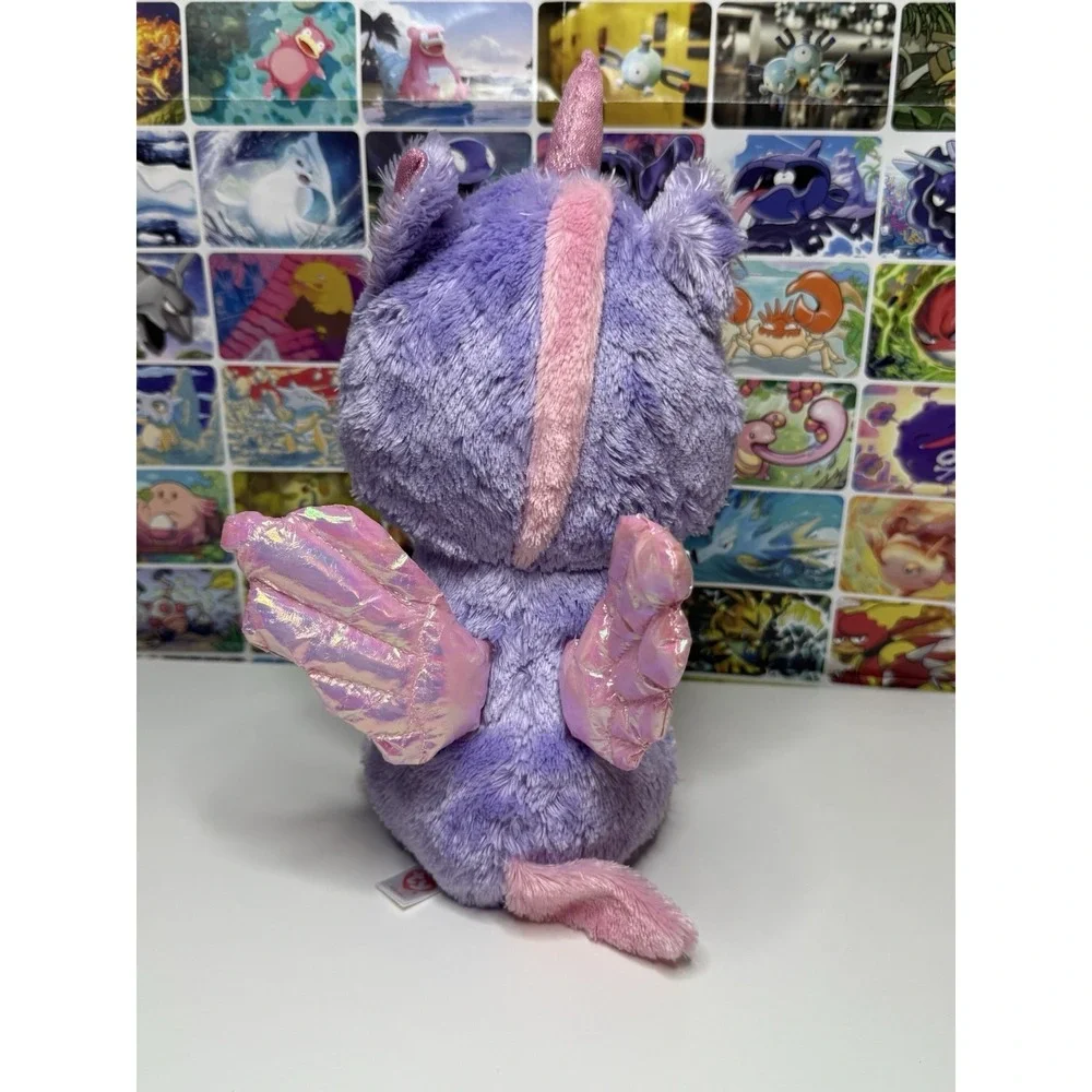 Ty Beanie‎ Boo Athena Purple Unicorn Dragon Plush Pink Glitter Wings 8